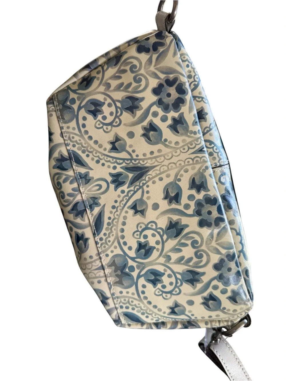 Patricia Nash Luzille Italian Folklore Blue Cream Convertible Backpack Crossbody